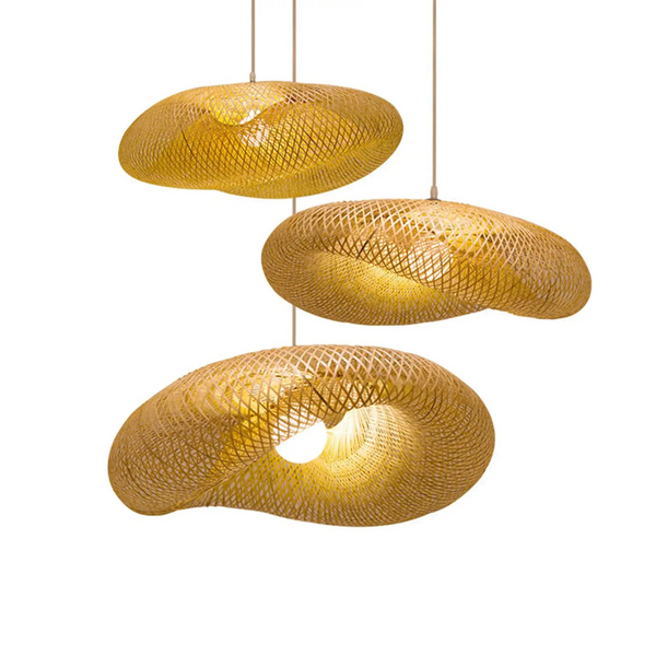 Pendant Light | Vintage Bamboo Ceiling Light with Energy-Saving LED