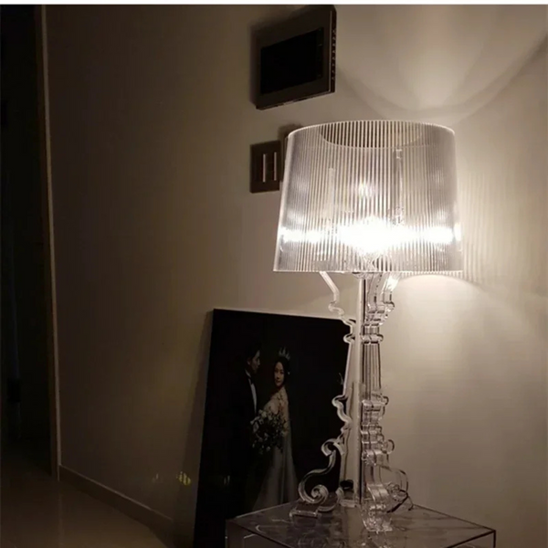 Table Lamp | Baroque Style Design with Adjustable Shade and Dimmable Light