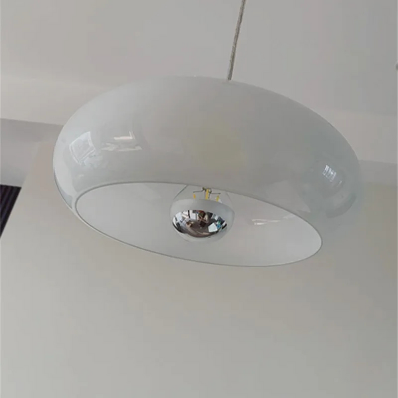 Ceiling Light | Nordic LED Pendant with Glass and Wood Design