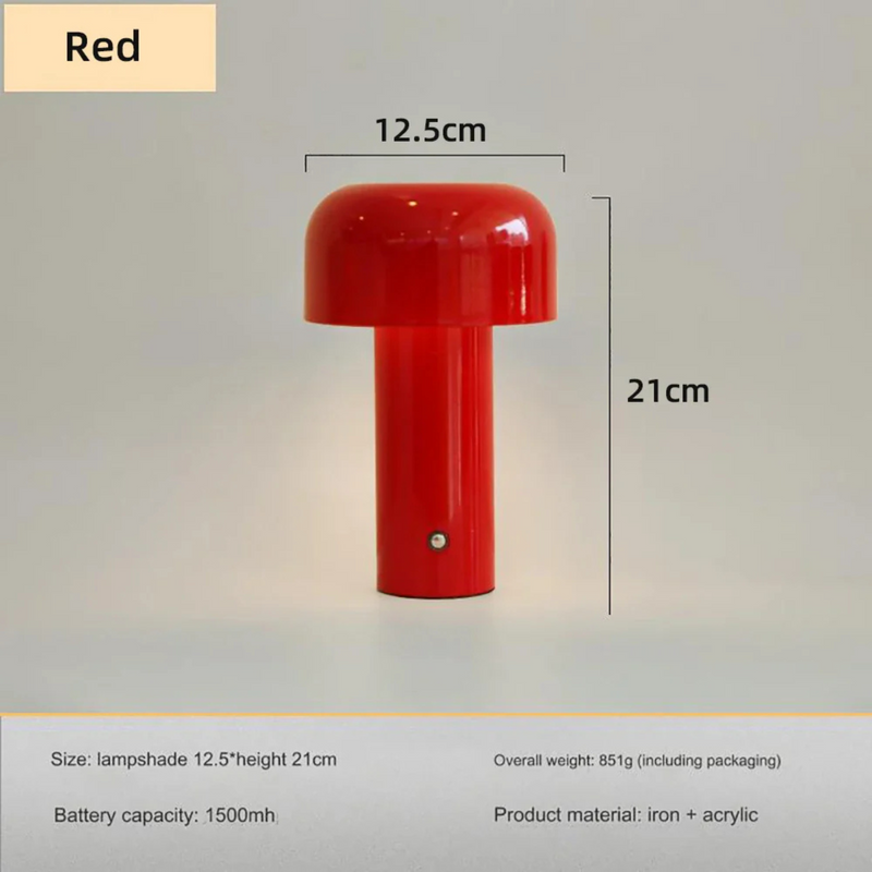 Cordless Table Lamp | Rechargeable LED Mushroom Light