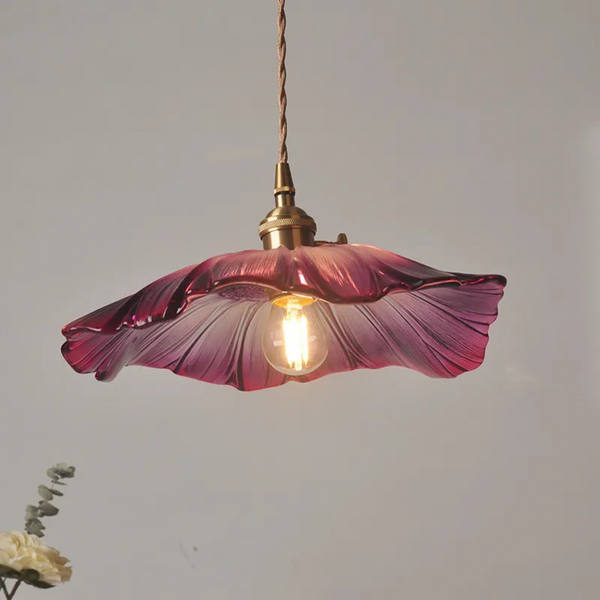 Pendant Light | Glass Flower Design for Kitchen or Living Room