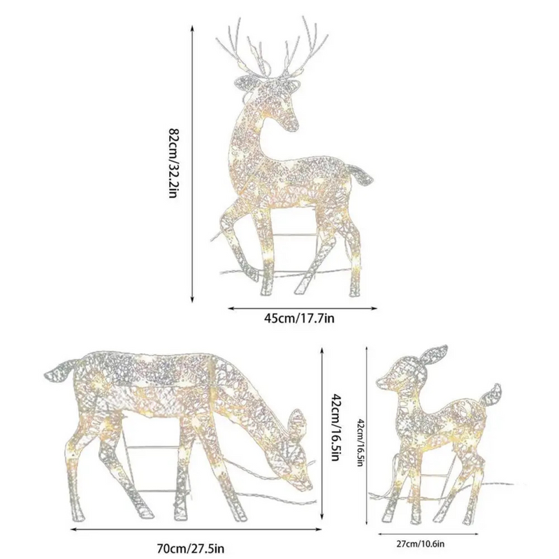 Reindeer Christmas Decoration | Illuminated Outdoor Decor for Festive Ambiance