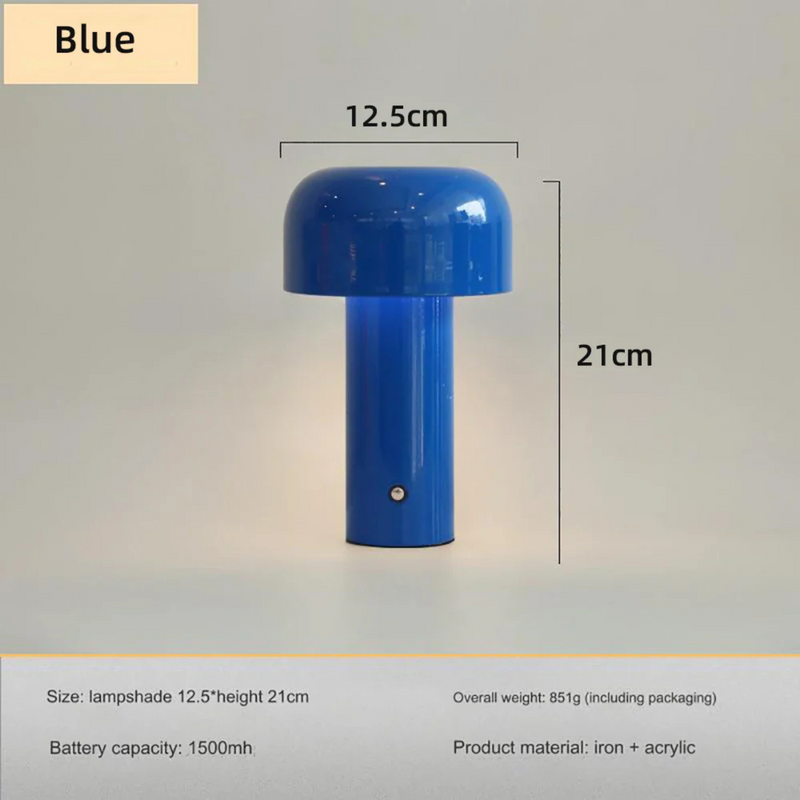 Cordless Table Lamp | Rechargeable LED Mushroom Light