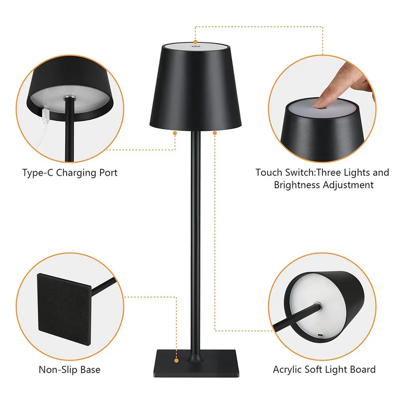 LumiCube | Cordless Metal Table Lamp