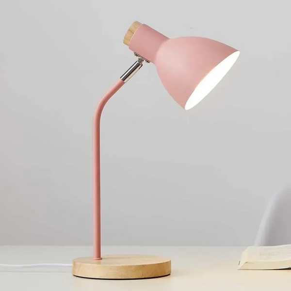 Table Lamp | Rustic Wood Design with Warm Glow for Bedside or Desk