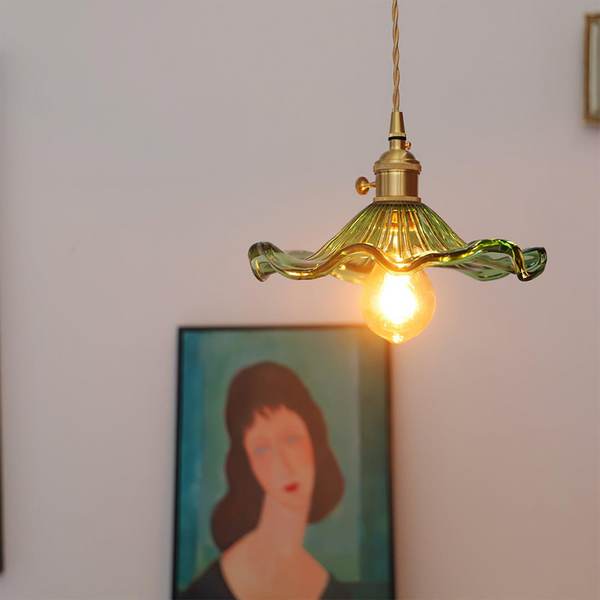 Hibiscus glow: flower -inspired pendant lamp with gentle lighting 3