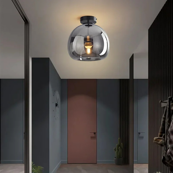 Ceiling Lamp | Flush Mount Glass Ceiling Light with Minimalist Design