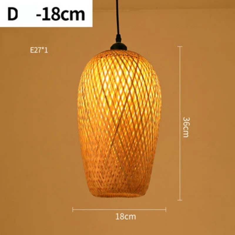 Rattan Chandelier | Boho-Style Pendant Light with Natural Texture
