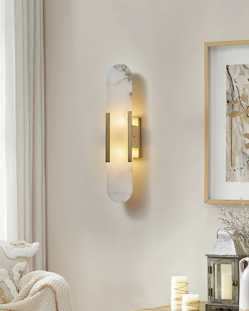 LunarLux | Elegant Marble LED Wall Lamp