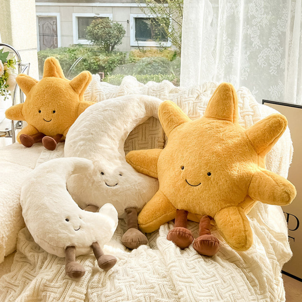 Decorative Pillow | Sun and Moon Cushion for Sofa or Bed