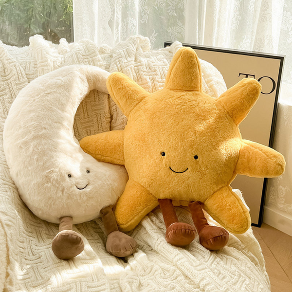 Decorative Pillow | Sun and Moon Cushion for Sofa or Bed