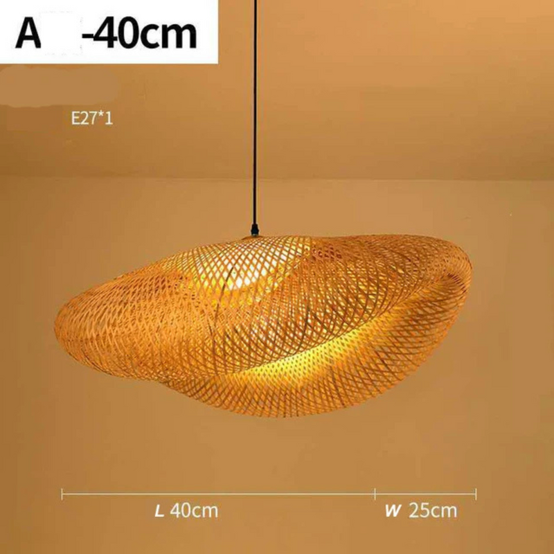 Rattan Chandelier | Boho-Style Pendant Light with Natural Texture