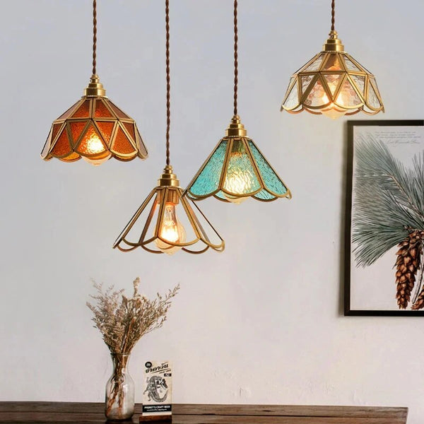 Classic stained glass hanging lamp 0