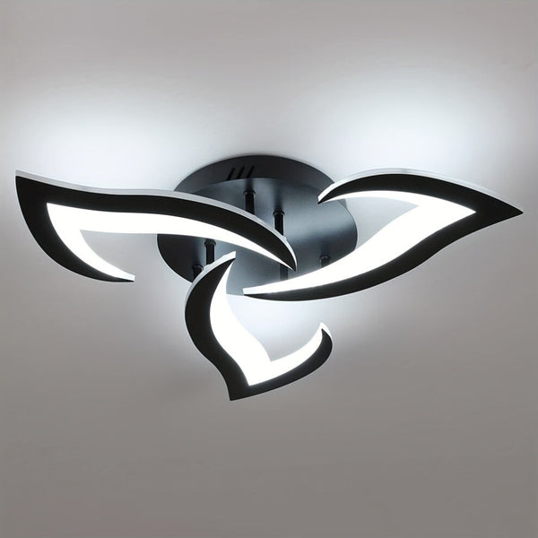 Contemporary Flower Shape Iron LED Ceiling Light For Living Room 0