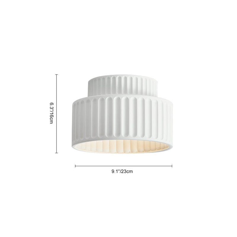 Ceiling Light Fixture | 2-Layer Flush Mount Design with Nordic Cream Style 6