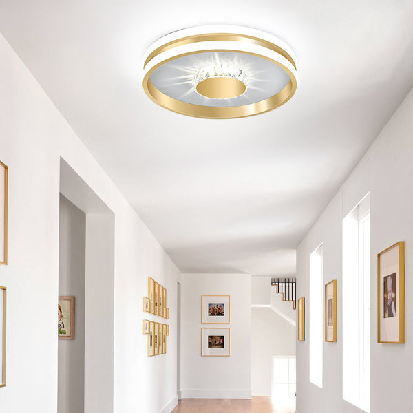 Gold Hallway Crystal LED Ceiling Lights 0