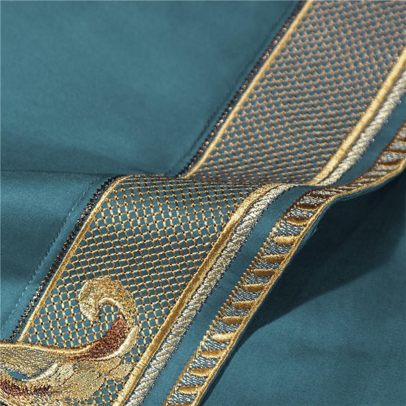 Orlena | Embroidered Egyptian Cotton Duvet Cover Set