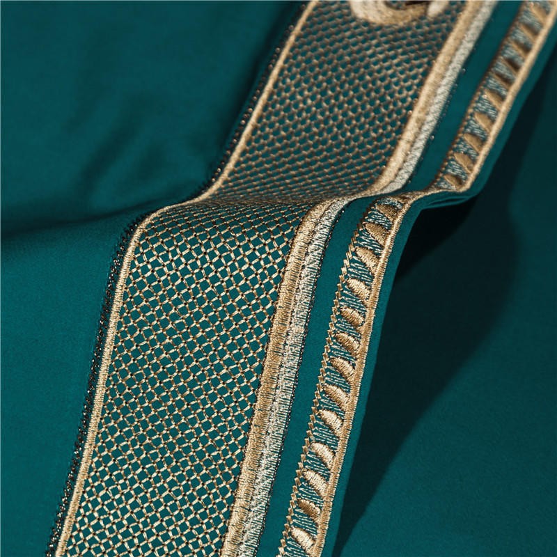 Orlena | Embroidered Egyptian Cotton Duvet Cover Set