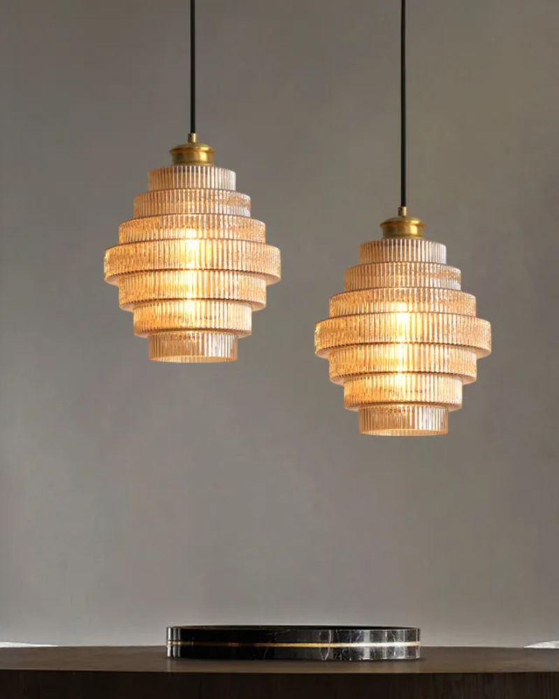 LumiTier | Tiered Glass Pendant Light