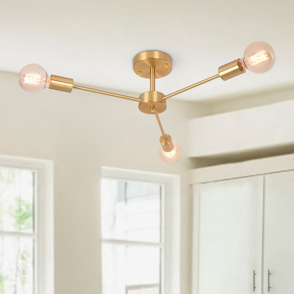 Chandelier Light | Modern Semi-Flush Mount Design with Glass Accents 1