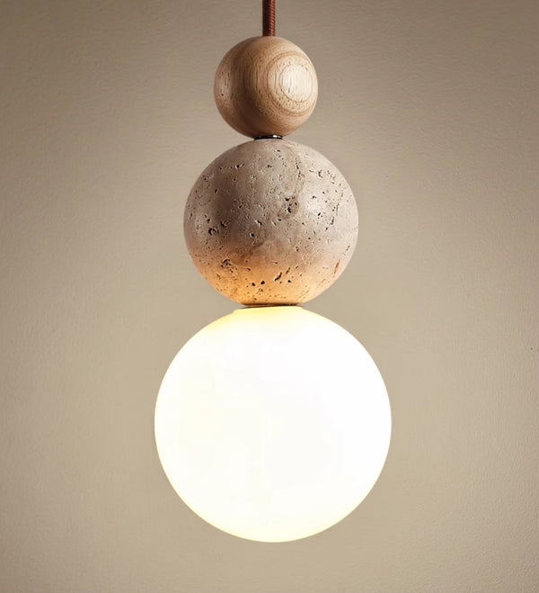 Modern simple style travertine pendant lamp 0