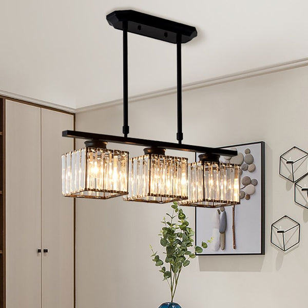 Nordic Multi-Head Designer Long Glass Island Lamps 0