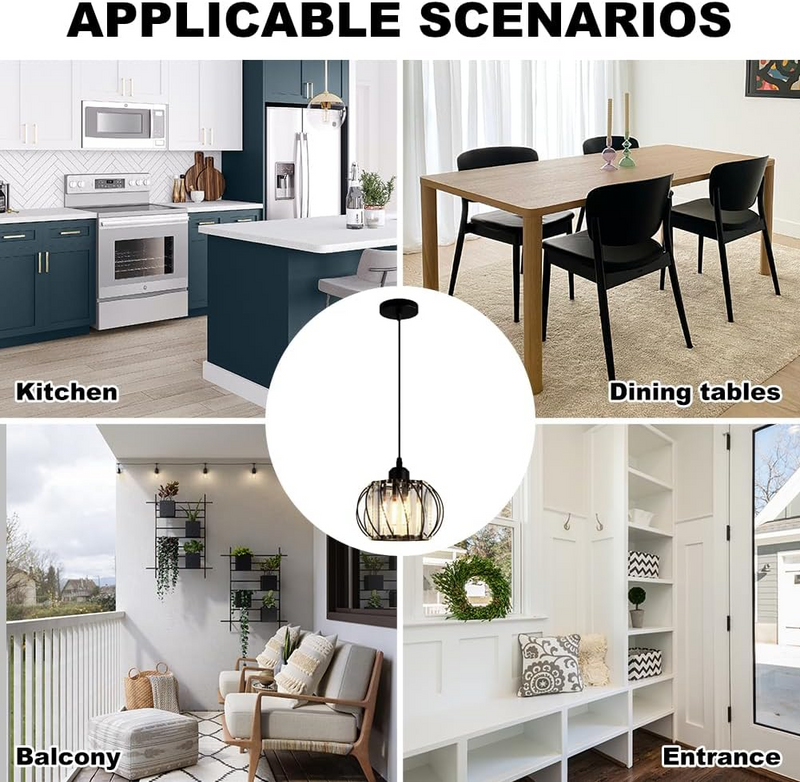 Nordic Simple Globular Glass Hallway Pendant Lighting 3