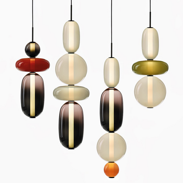 Pendant lamp made of candied glass 1