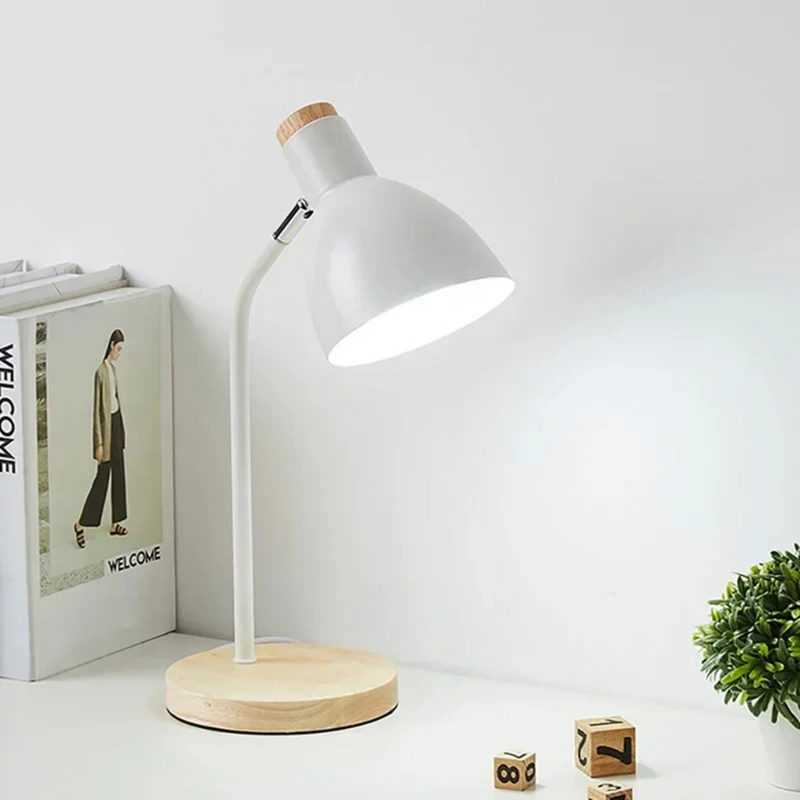 Table Lamp | Rustic Wood Design with Warm Glow for Bedside or Desk