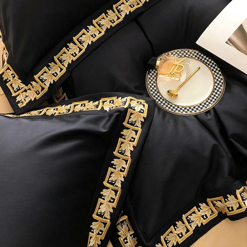 NoirElegance | Premium Duvet Cover Set – 1000 TC Egyptian Cotton Masterpiece