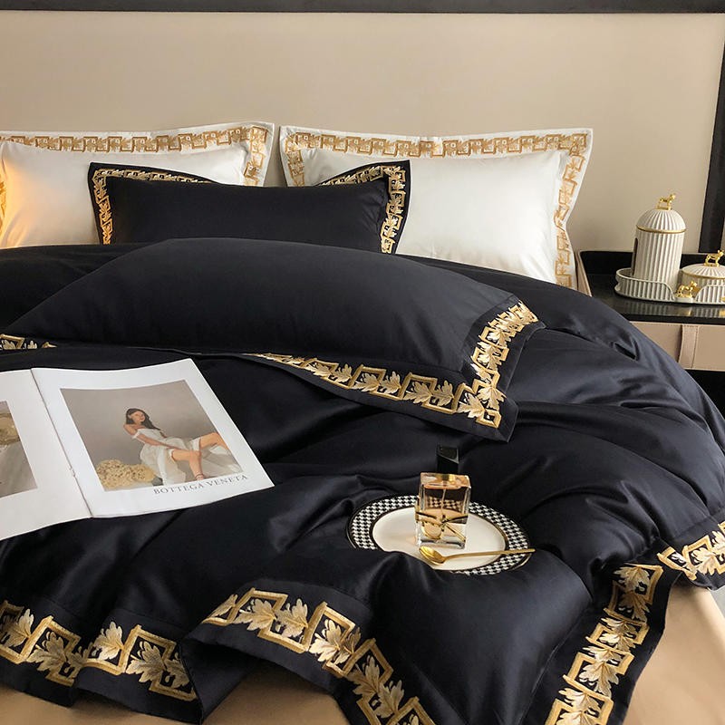 NoirElegance | Premium Duvet Cover Set – 1000 TC Egyptian Cotton Masterpiece