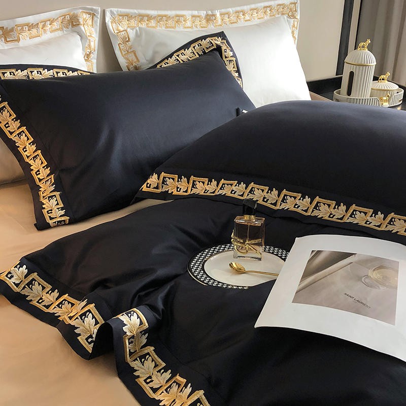 NoirElegance | Premium Duvet Cover Set – 1000 TC Egyptian Cotton Masterpiece