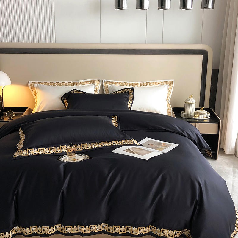 NoirElegance | Premium Duvet Cover Set – 1000 TC Egyptian Cotton Masterpiece