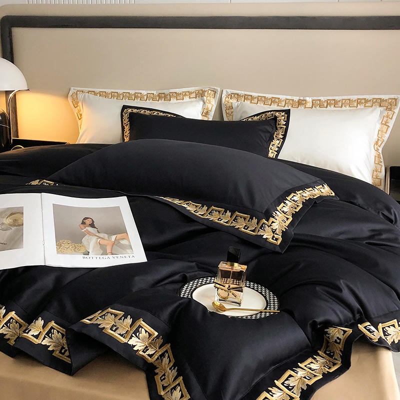 NoirElegance | Premium Duvet Cover Set – 1000 TC Egyptian Cotton Masterpiece