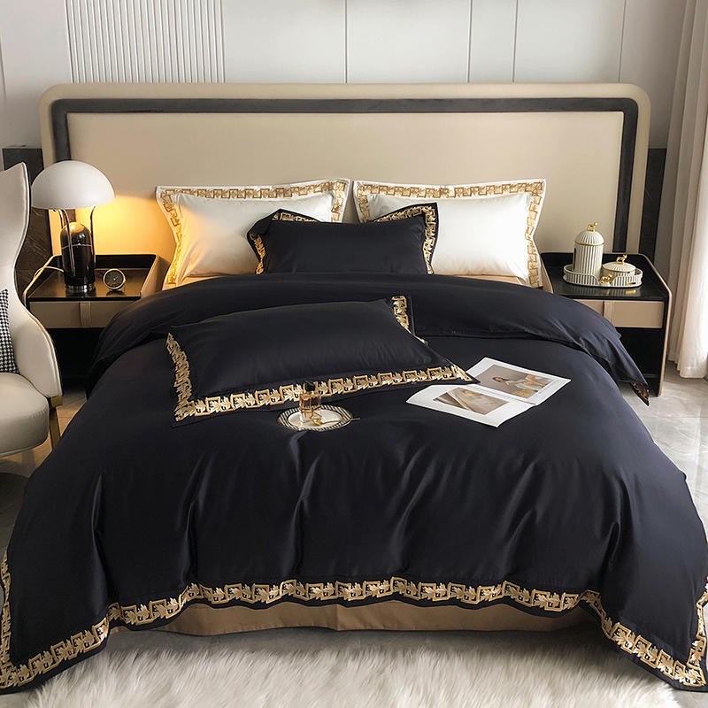 NoirElegance | Premium Duvet Cover Set – 1000 TC Egyptian Cotton Masterpiece