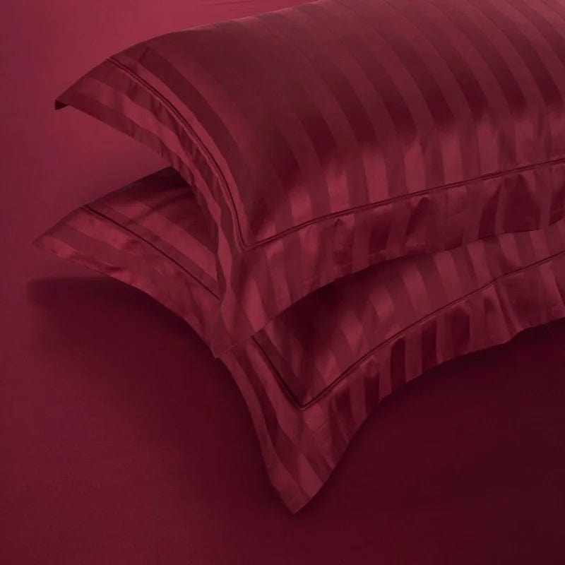 Velvino | Egyptian Cotton Duvet Cover Set – Luxurious Wine Elegance