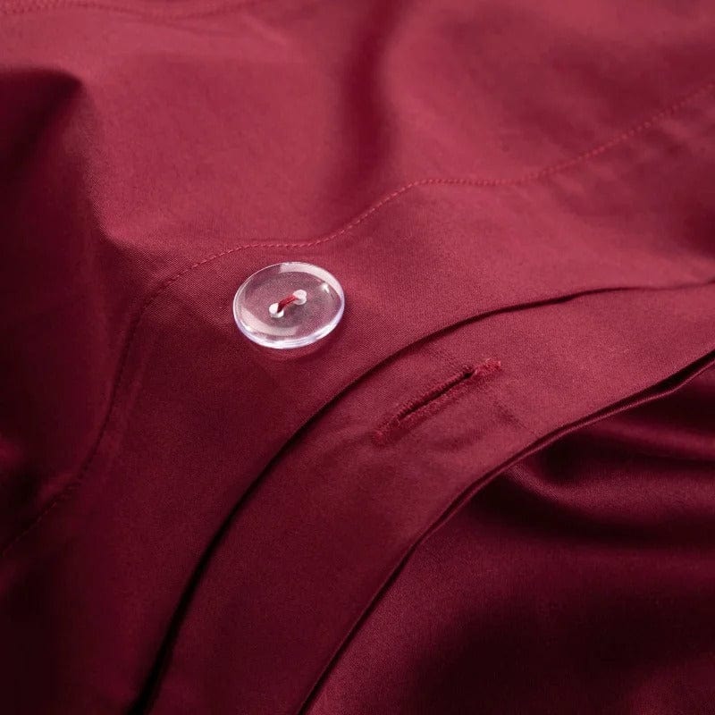 Velvino | Egyptian Cotton Duvet Cover Set – Luxurious Wine Elegance