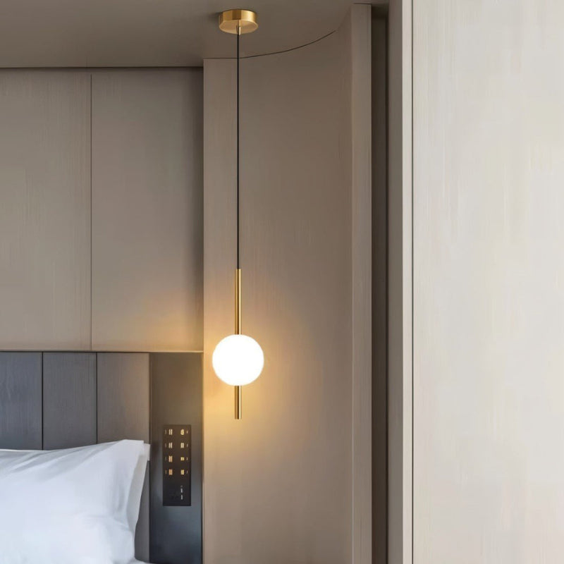 Pendant Light Glass Globe LED Modern Adjustable Height Lighting 4