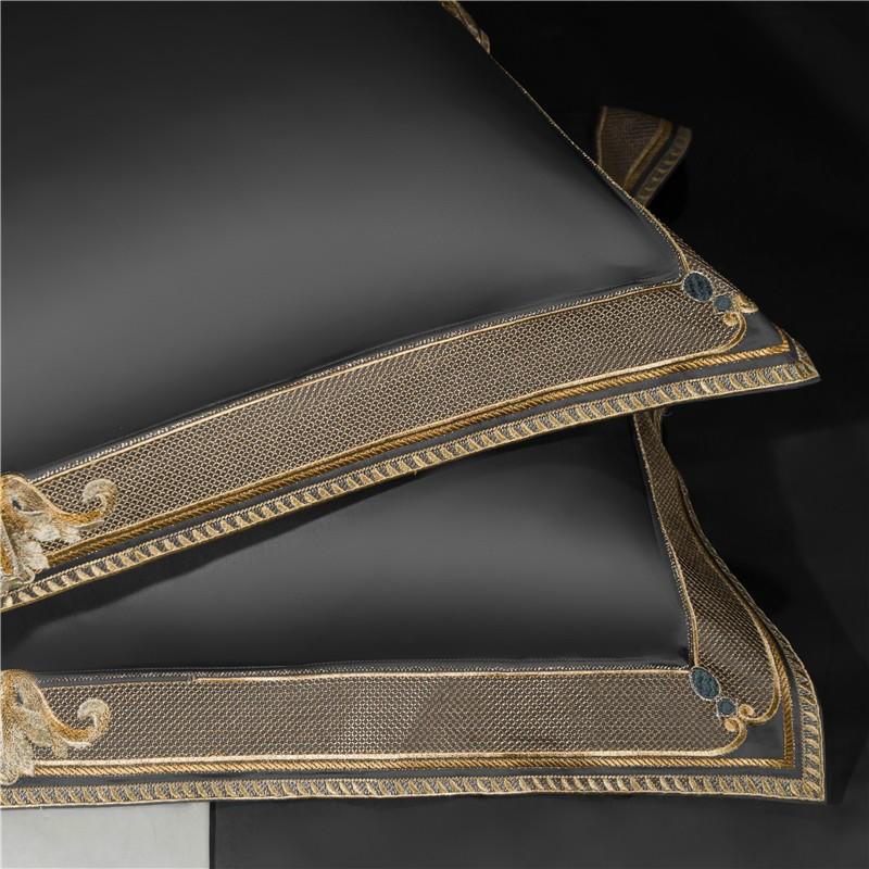 GrigioElegance | Embroidered Duvet Cover Set – 1000 TC Egyptian Cotton Luxury
