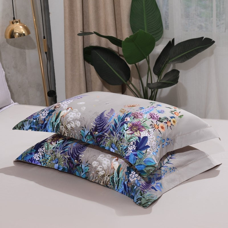 FloraLuxe | Egyptian Cotton Bed Linen Collection – 600 TC Botanical Elegance