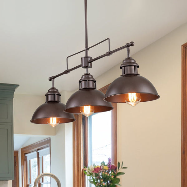 Pendant Light 3-Flame Dome Design for Kitchen Island Lighting 2