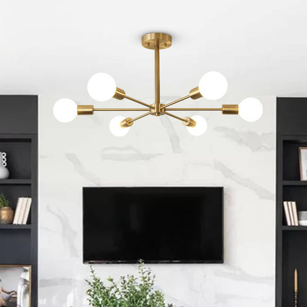 Chandelier Light | Modern Semi-Flush Mount Design with Glass Accents 2