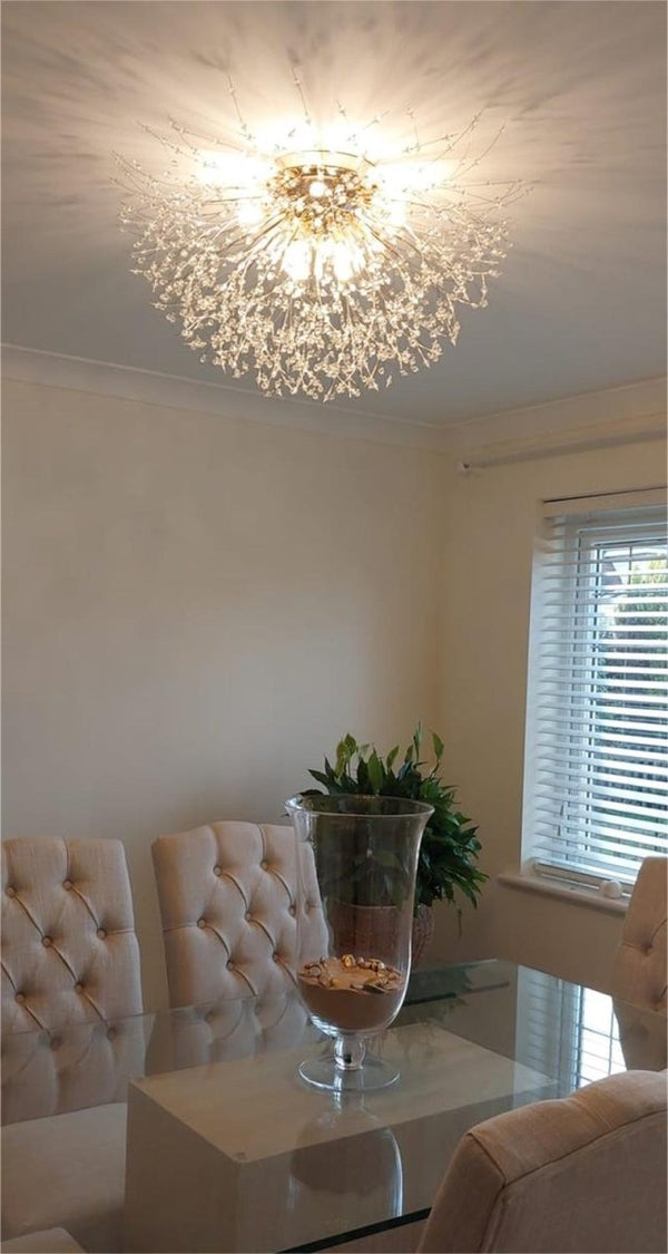 Ceiling Light Fixture | Modern Flush Mount Design with Pearl Accents 1