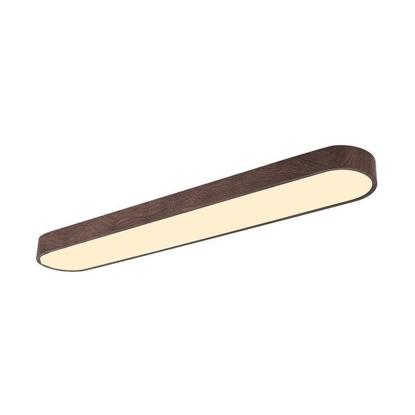 Flush Mount Ceiling Light Fixture with Adjustable LED Color Temperature and Wood Grain Design 6