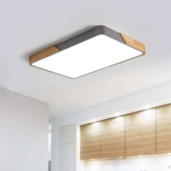 Flush Mount Ceiling Light Fixture with Integrated LED and Adjustable Color Temperature 1