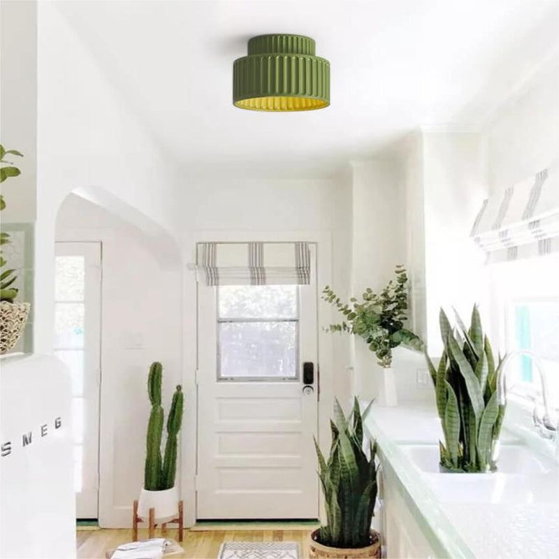 Ceiling Light Fixture | 2-Layer Flush Mount Design with Nordic Cream Style 1
